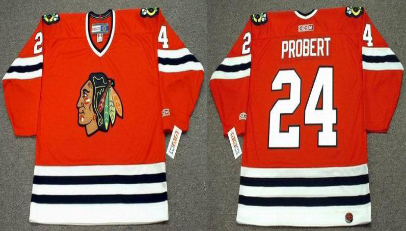 2019 Men Chicago Blackhawks 24 Probert red CCM NHL jerseys